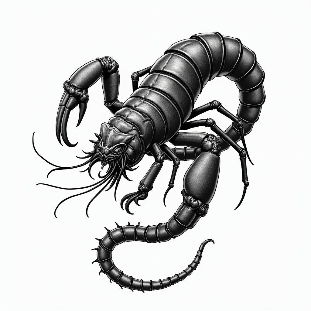 Scorpiohigly detailed tattoo - Variation 3
