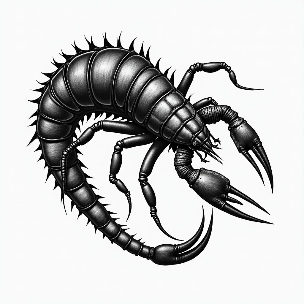 Scorpiohigly detailed tattoo - Variation 4