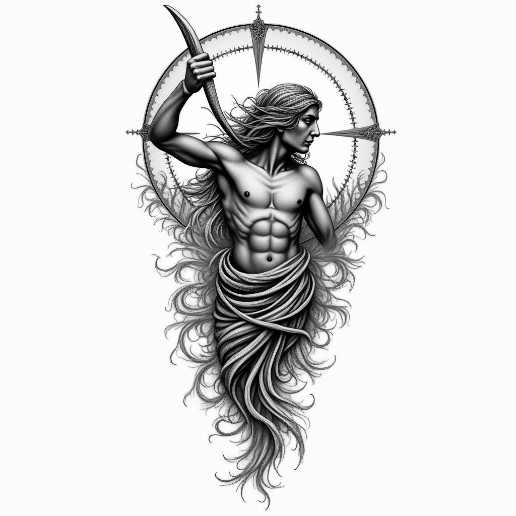 Matheus, Sagittarius, 2002higly detailed tattoo - Variation 3