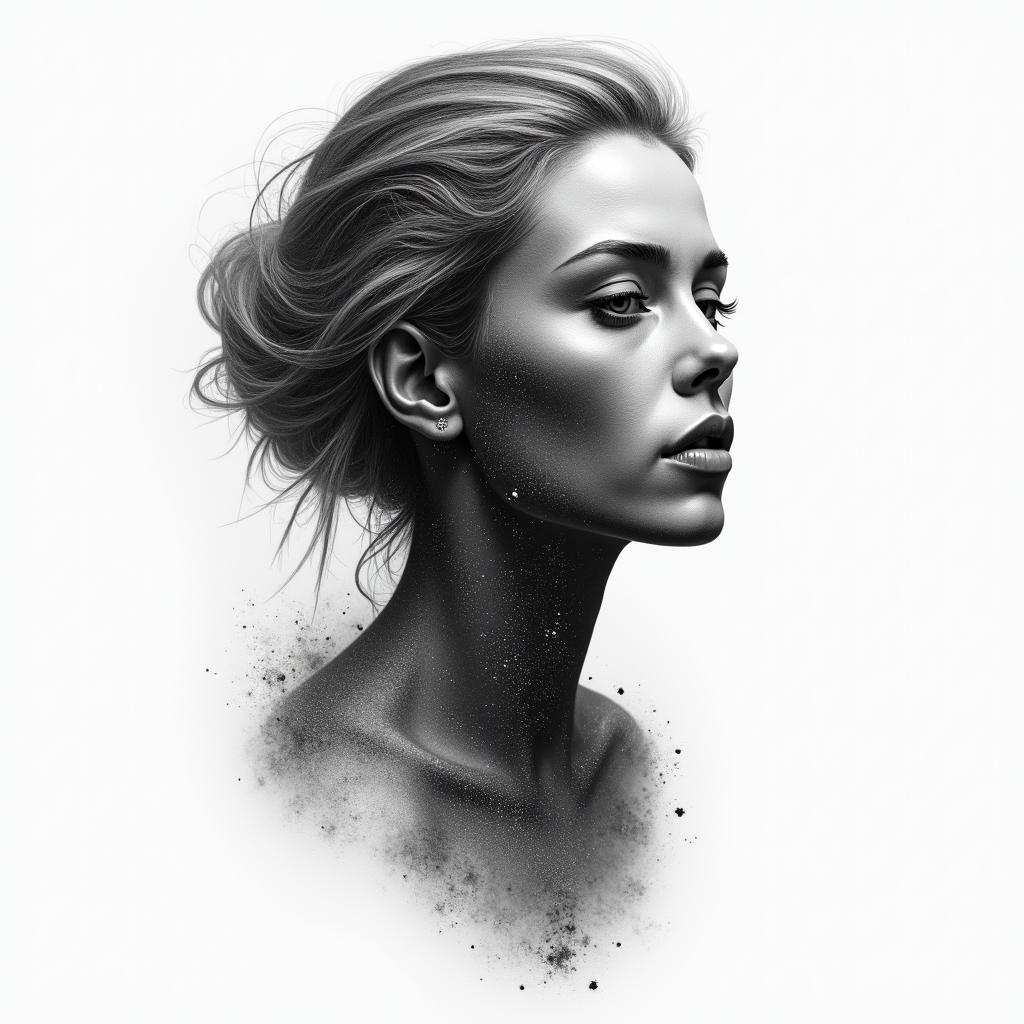 Galaxyin realism tattoo style, featuring a highly detailed, lifelike, capturing every detail, photorealistic, ultra realistic, intricate shading, smooth and sharp, - Variation 1