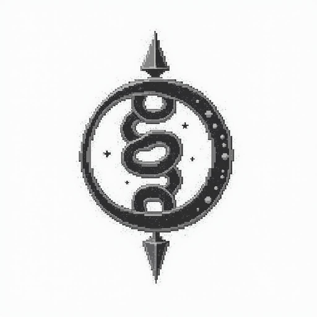 Seth, Virgo, South Carolinain 8-bit tattoo style, minimalistic pixel style tattoo, pixel art with simplified shapes and retro gaming visuals, inspired by 8-bit pixel based detailing