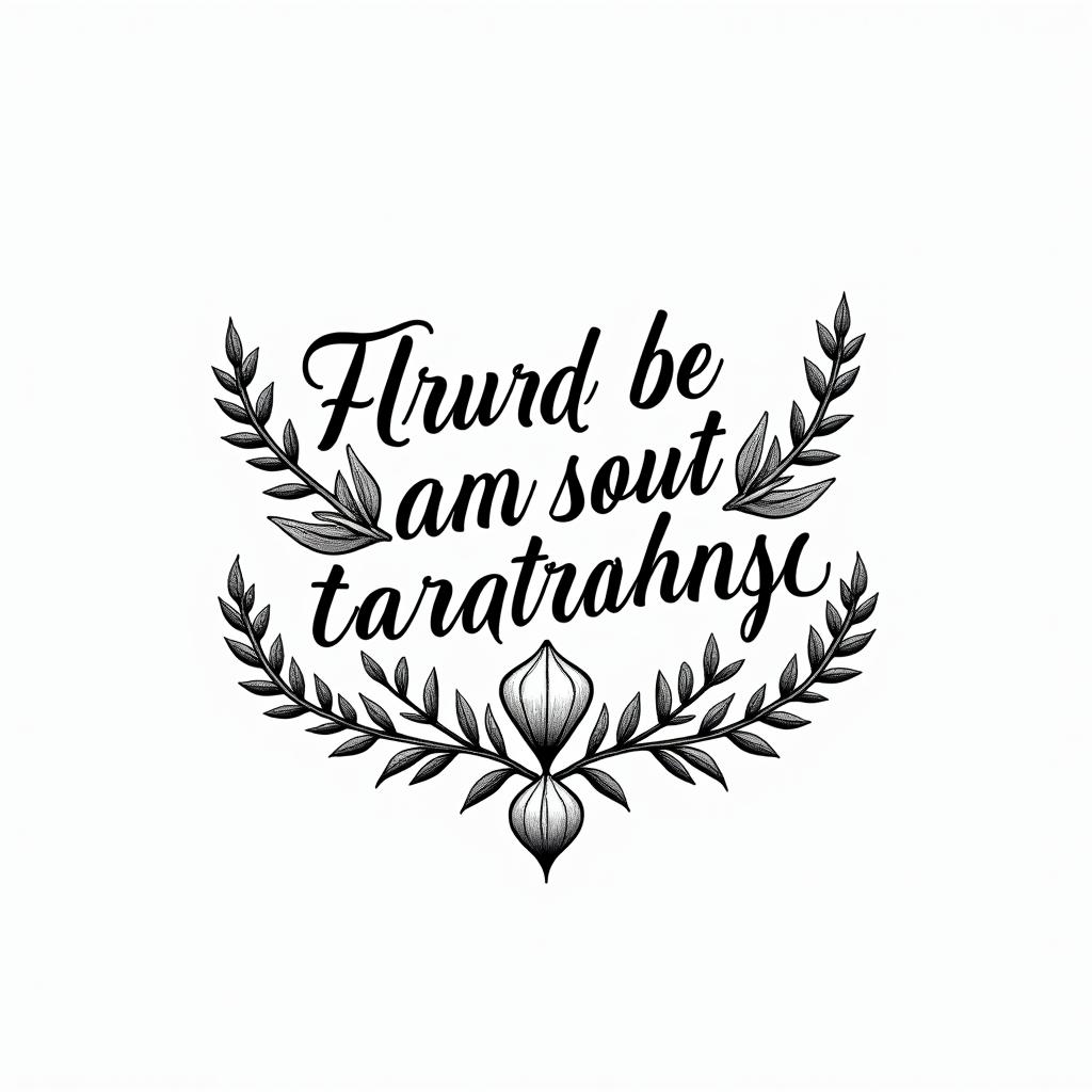 Woods, animals and namesminimalist text-based tattoo, Monospace font ultra-realistic, perfectly placed, high-quality font design, photo-realistic shading, 8k, high quality, finely detailed typograph - Variation 4