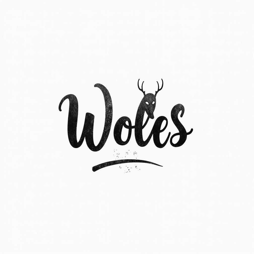 Woods, animals and namesminimalist text-based tattoo, Monospace font ultra-realistic, perfectly placed, high-quality font design, photo-realistic shading, 8k, high quality, finely detailed typograph - Variation 3