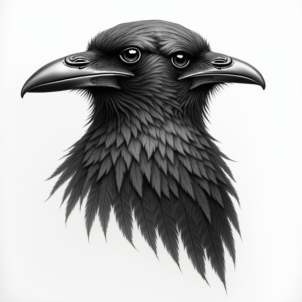 Vegvisir, crow, womanin realism tattoo style, featuring a highly detailed, lifelike, capturing every detail, photorealistic, ultra realistic, intricate shading, smooth and sharp,   - Variation 4