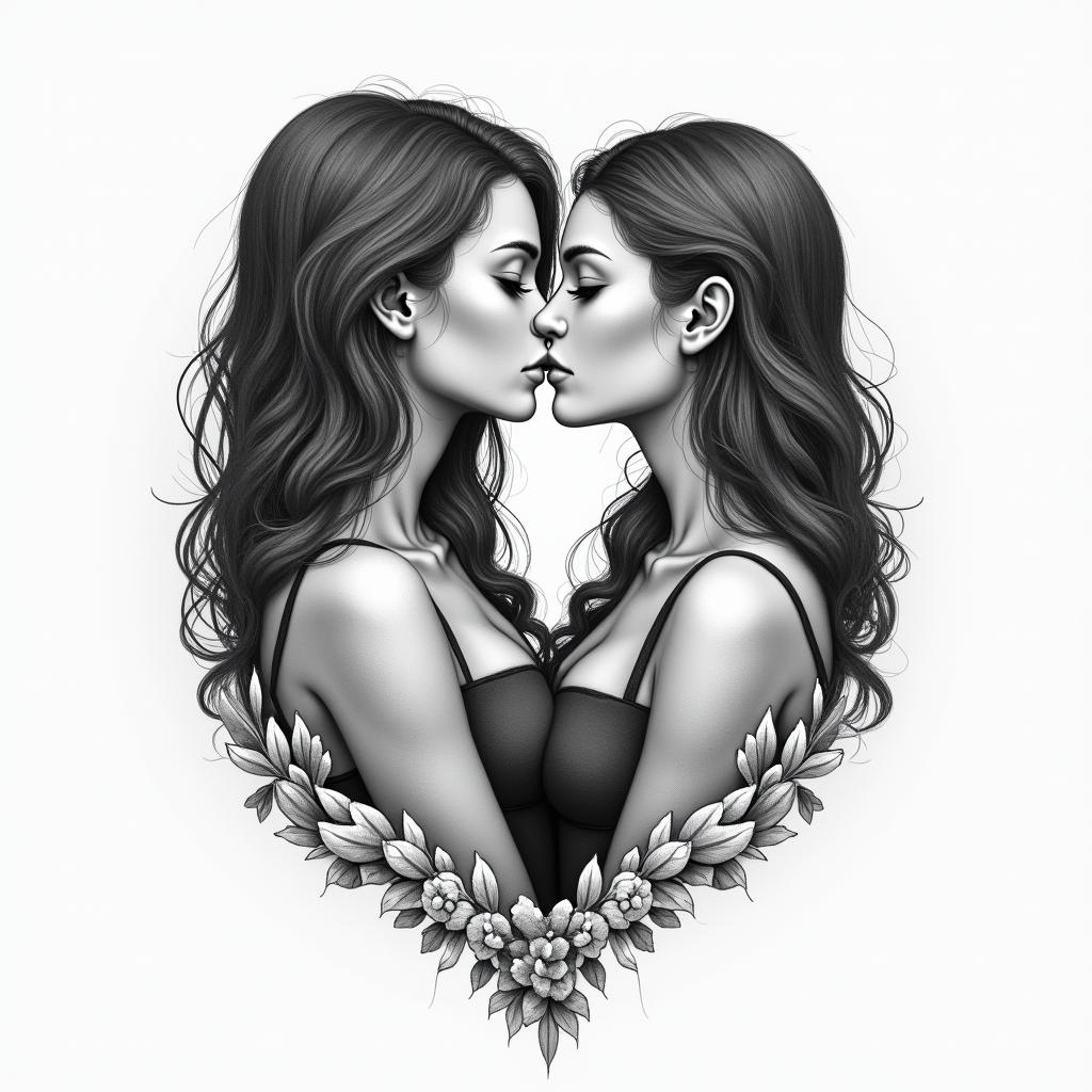 I want to get a tattoo with my sister, we have a very close bond, she chose my name and always looked after me when I was a baby, and to this day I can always count on her, we love each other very much and I always say that she is my soulmate.higly detailed tattoo - Variation 7