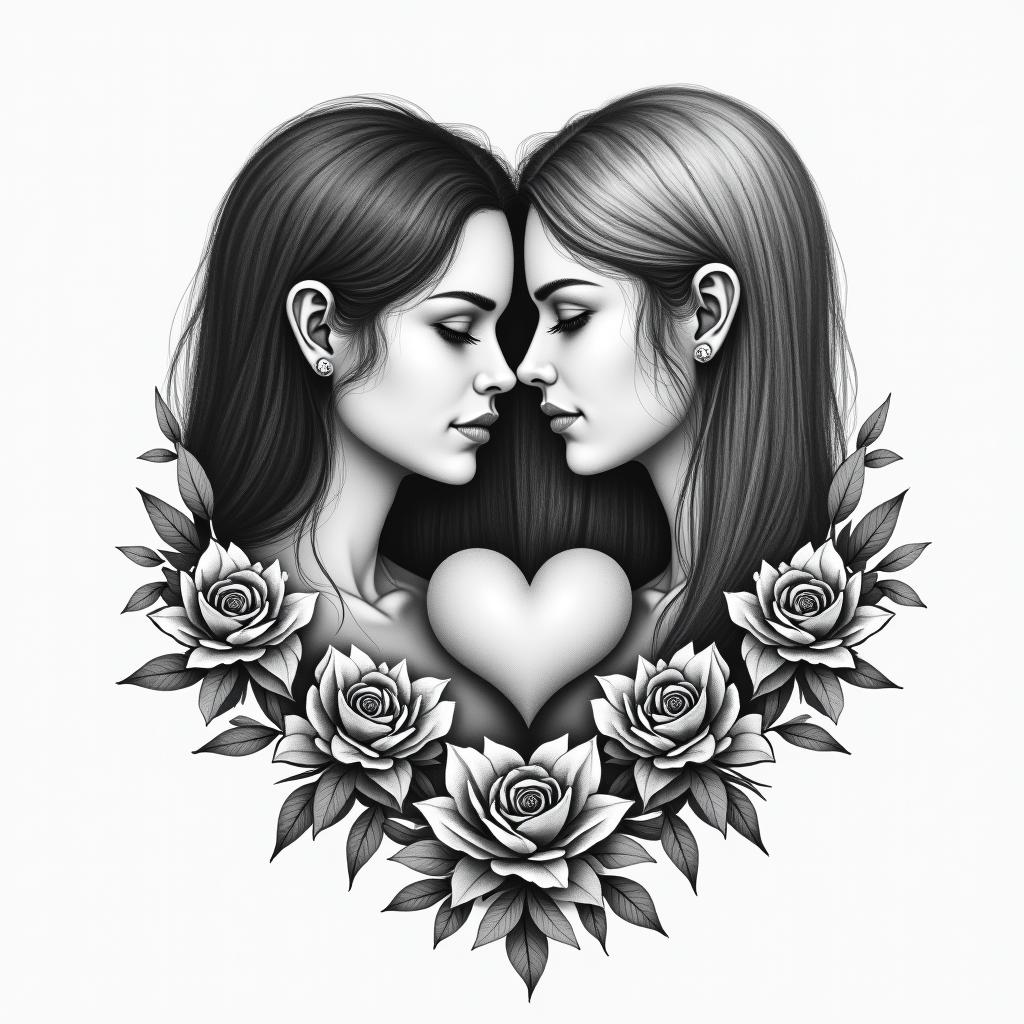 I want to get a tattoo with my sister, we have a very close bond, she chose my name and always looked after me when I was a baby, and until today I can always count on her. We love each other very much and I always say that she is my soulmate.higly detailed tattoo