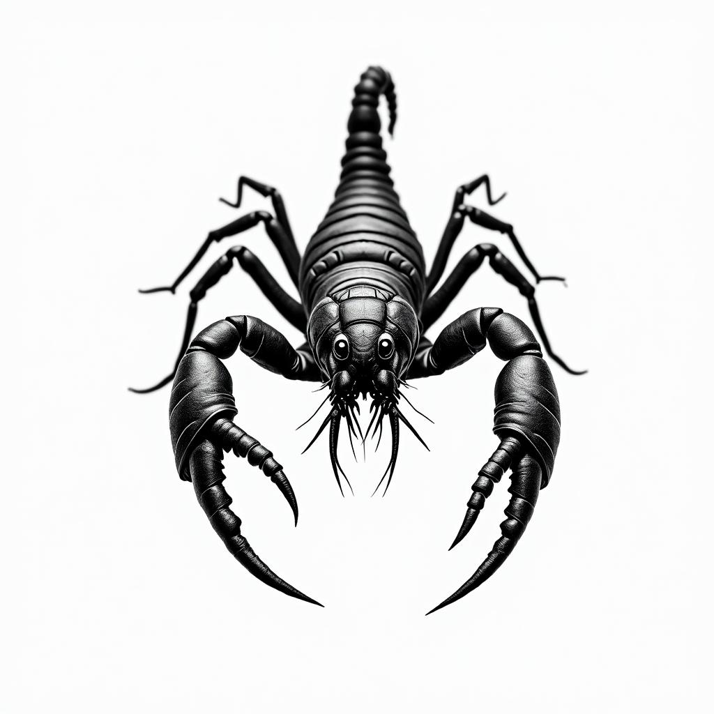 Scorpion with sharp, detailed clawshigly detailed tattoo - Variation 30