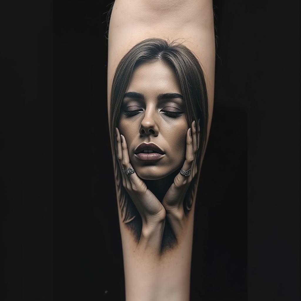 Fuck feelings heartbroken painin realism tattoo style, featuring a highly detailed, lifelike, capturing every detail, photorealistic, ultra realistic, intricate shading, smooth and sharp,   - Variation 2
