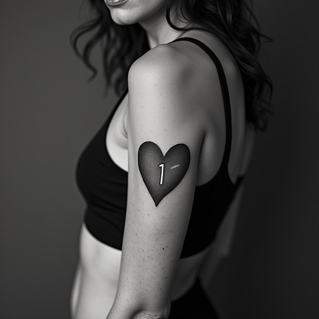 Heart break pain giving up tiredin bohemian style tattoo, 8k - Variation 4