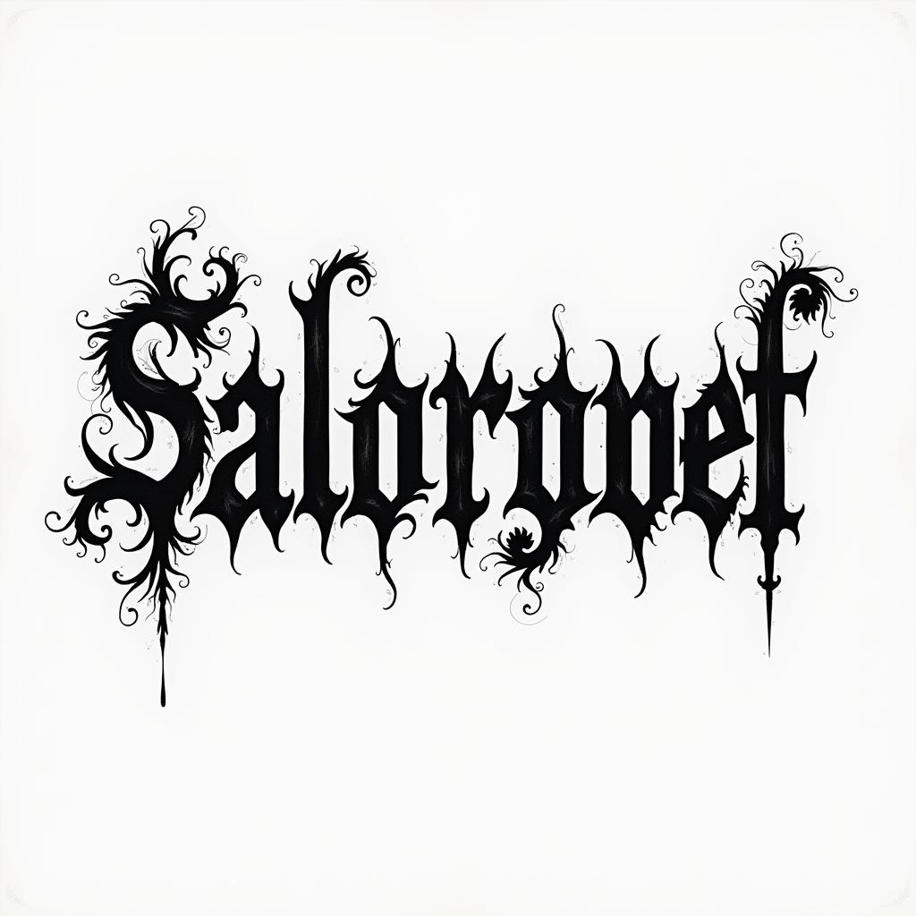 Jose saladar,09-06-99text-based tattoo, gothic font ultra-realistic, perfectly placed, high-quality font design, photo-realistic shading, 8k, high quality, finely detailed typography