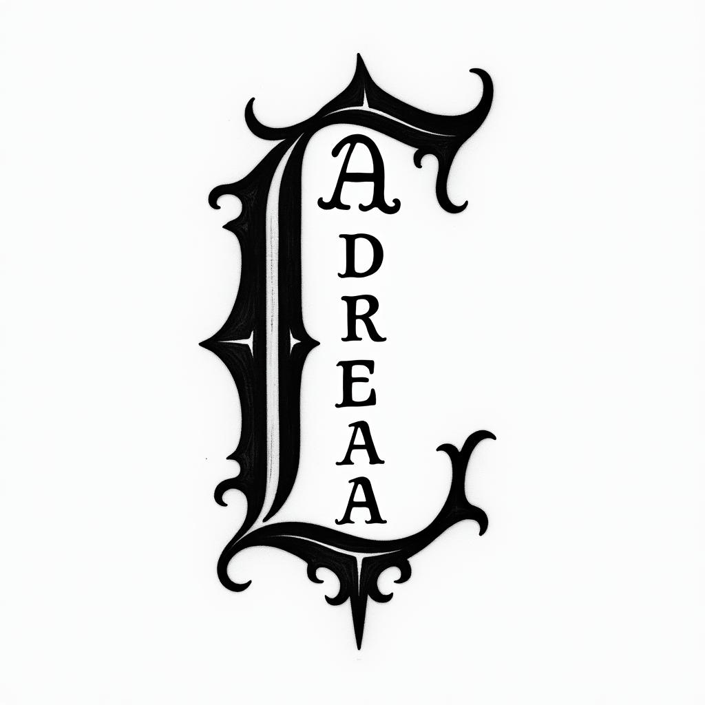 Gothic Text tattoo example 3