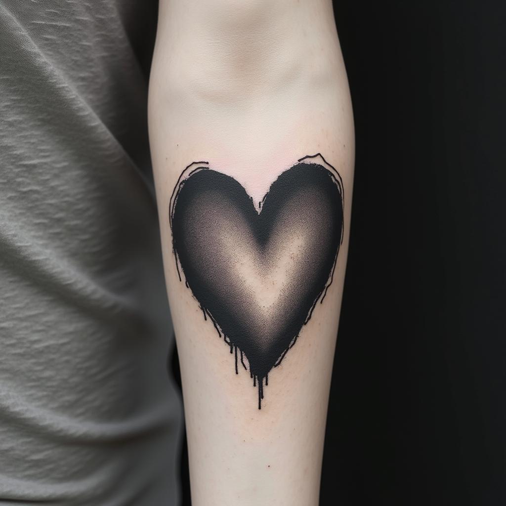Heart break pain giving up tiredin 8-bit tattoo style, minimalistic pixel style tattoo, pixel art with simplified shapes and retro gaming visuals, inspired by 8-bit pixel based detailing - Variation 4