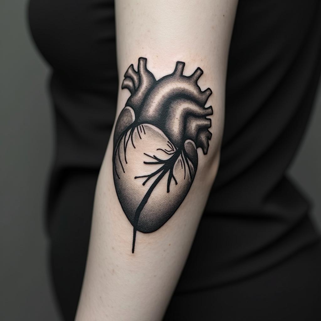 Heart break pain giving up tiredin 8-bit tattoo style, minimalistic pixel style tattoo, pixel art with simplified shapes and retro gaming visuals, inspired by 8-bit pixel based detailing