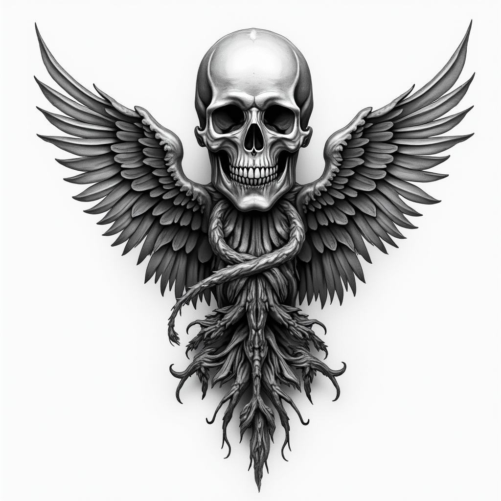 Deathhigly detailed tattoo - Variation 8