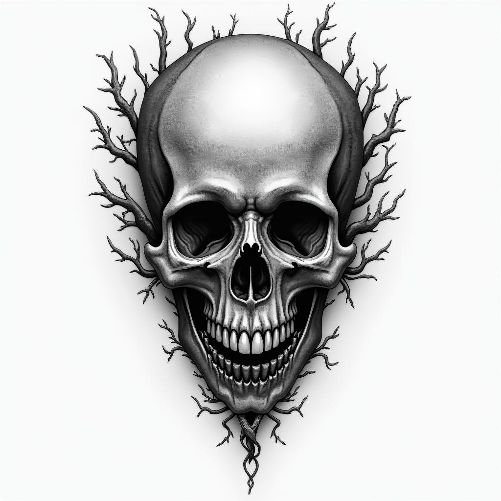 Deathhigly detailed tattoo - Variation 6