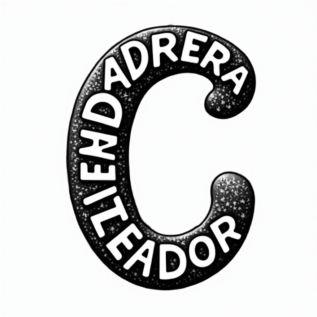 I want a simple uppercase C without too much detail with the names Adrien, Andréa, and Leandro inside, in black and white, feminine and simple.in pop art style tattoo, featuring bold and vibrant colors, exaggerated outlines, iconic imagery, inspired by comic books and speech bubbles, comic book characters, retro pop culture - Variation 4