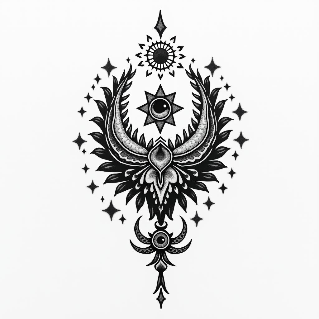 Brianna loves you, your dad.in spiritual symbols tattoo style, featuring an intricate design incorporating elements, Hamsa hand, third eye, minimalist composition - Variation 1