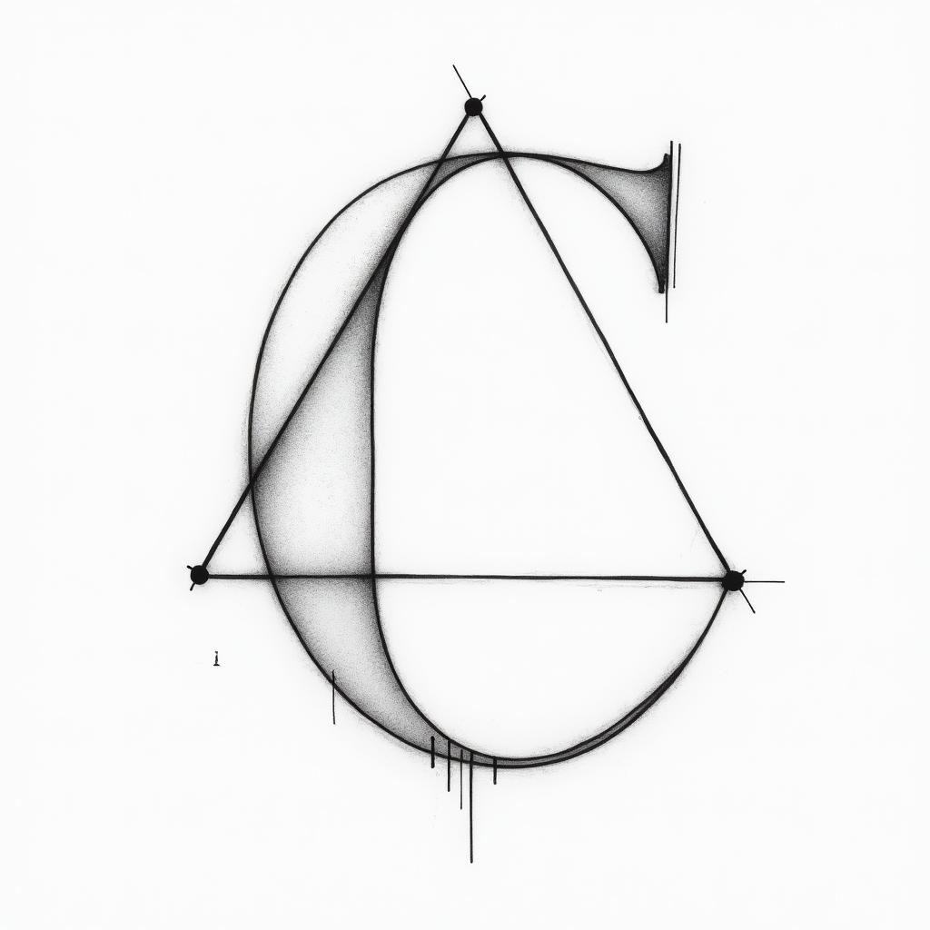 I want a simple capital C without too much detail with the names Adrien, Andréa, and Leandro inside, in black and white, feminine and simple.in minimalist style tattoo, featuring simple shapes and fine lines, with minimal shading and details, tiny triangles, creating a sense of balance and harmony - Variation 3