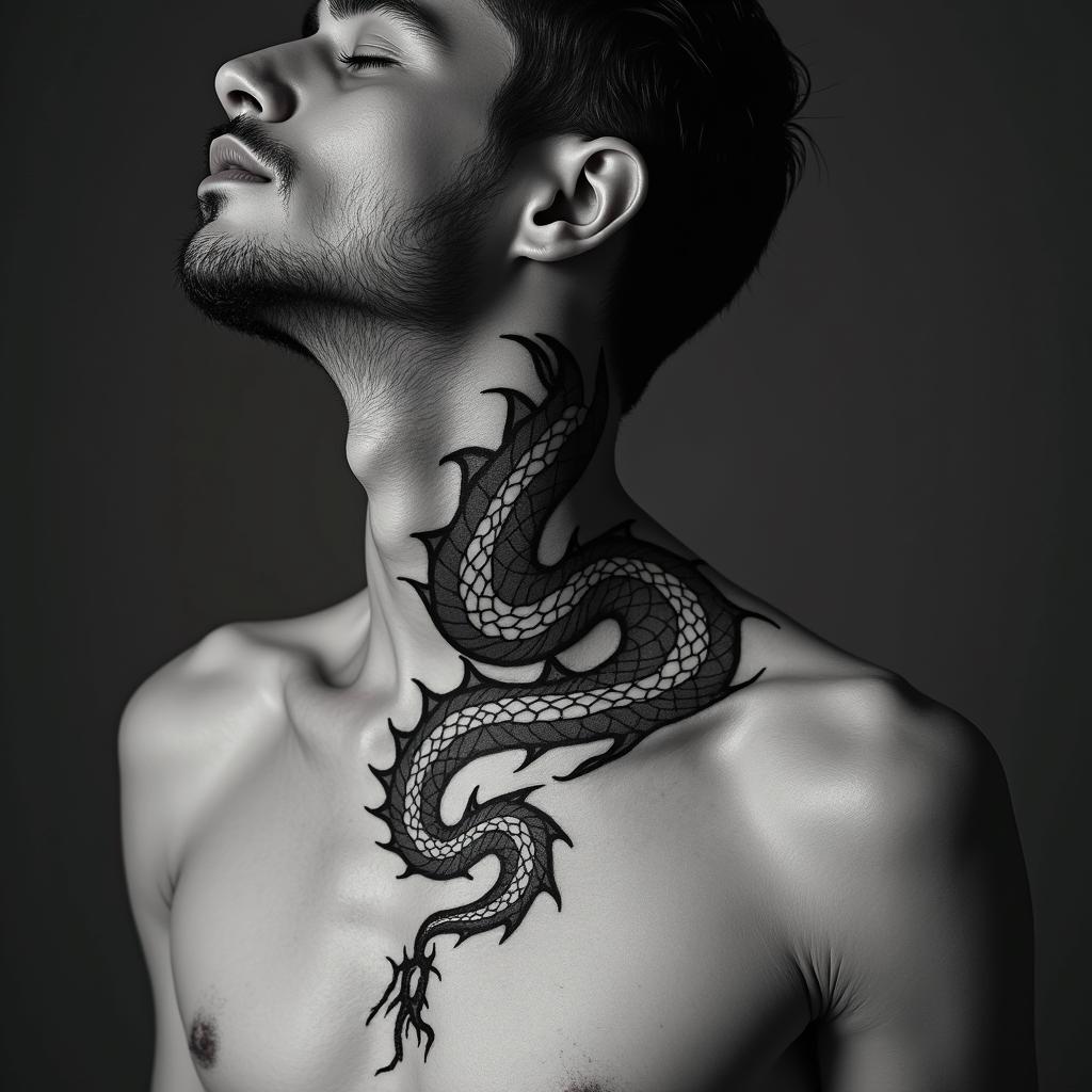 Dragon evilhigly detailed tattoo - Variation 3