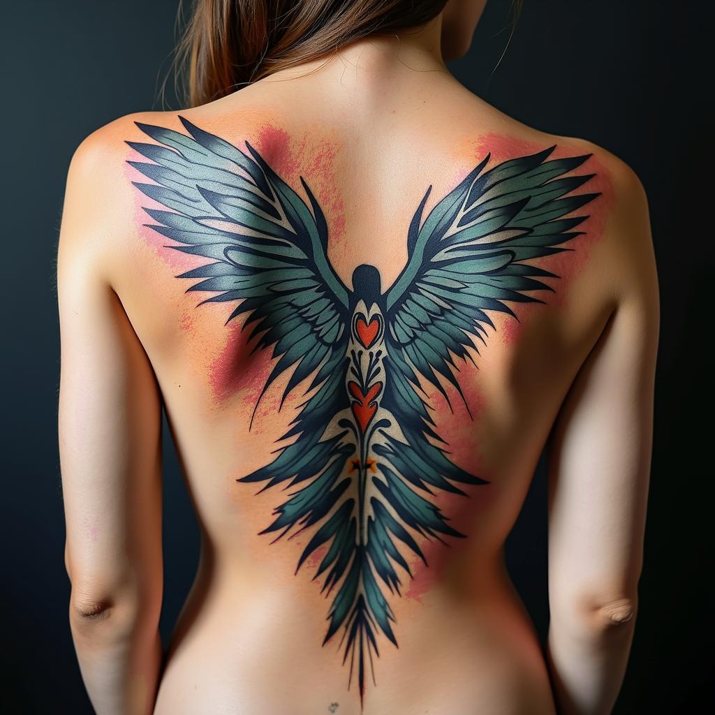 Nichole Farrell, 18/08/1988, Leoin graffiti style tattoo, featuring bold and dynamic street art elements, spray-paint texture with exaggerated lines and expressive, chaotic brushstrokes, intricate lettering incorporated with graffiti tags, symbols like hearts, stars, and wings - Variation 3