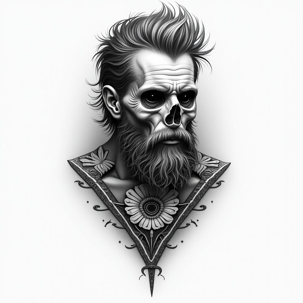 Huginhigly detailed tattoo - Variation 6