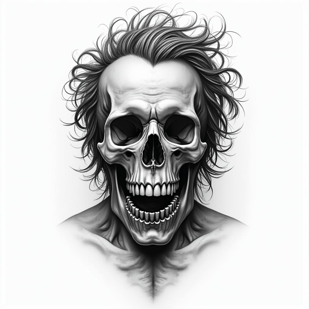 Huginhigly detailed tattoo - Variation 4