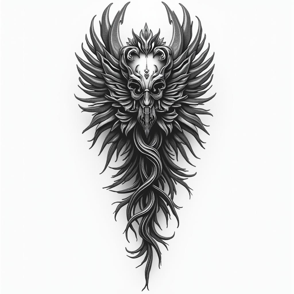 Huginhigly detailed tattoo - Variation 3