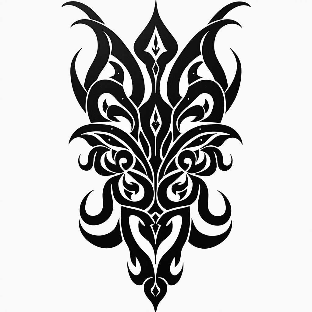 Guillermo Hernández 20 09 1991in tribal tattoo style, featuring bold and black geometric shapes, curved lines, intertwine and flow seamlessly, creating a powerful and symbolic design, polynesian and maori styles - Variation 4