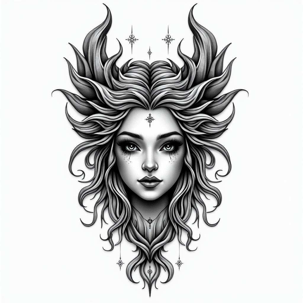 Geminihigly detailed tattoo - Variation 10