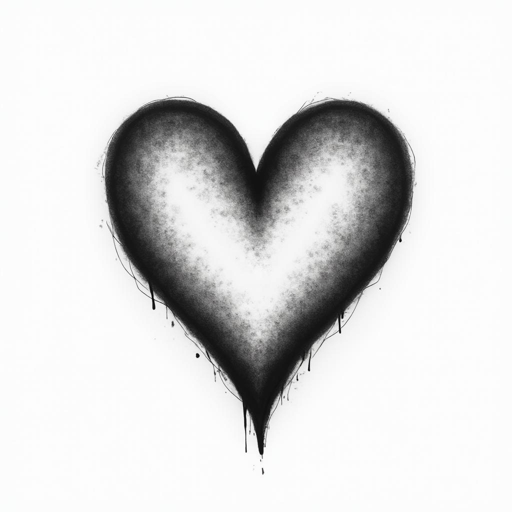Cute small simple hearthigly detailed tattoo - Variation 3