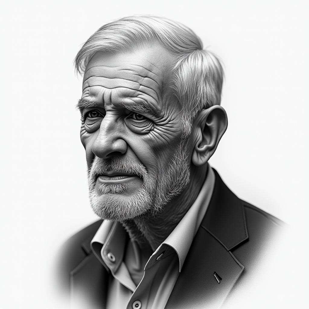 Grandfatherin realism tattoo style, featuring a highly detailed, lifelike, capturing every detail, photorealistic, ultra realistic, intricate shading, smooth and sharp,   - Variation 2