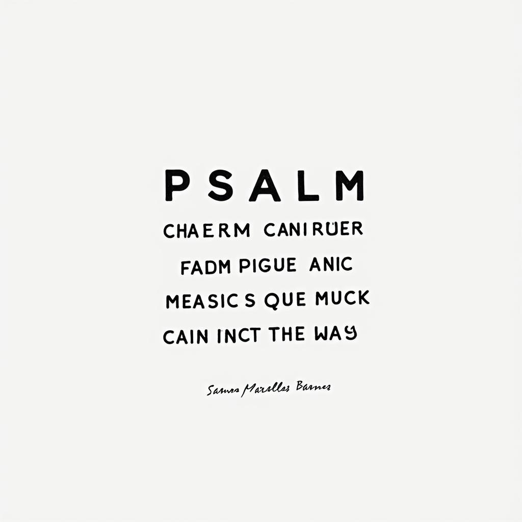 Psalm Samson Marcellas Barnes 08/25minimalist text-based tattoo, Monospace font ultra-realistic, perfectly placed, high-quality font design, photo-realistic shading, 8k, high quality, finely detailed typograph - Variation 2