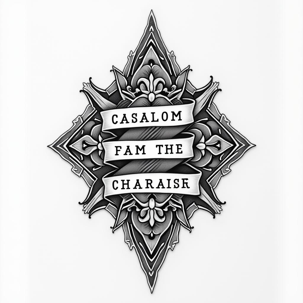 Psalm Samson Marcellas Barnes 08/25text-based tattoo, japanese font ultra-realistic, perfectly placed, high-quality font design, photo-realistic shading, 8k, high quality, finely detailed typograph - Variation 3