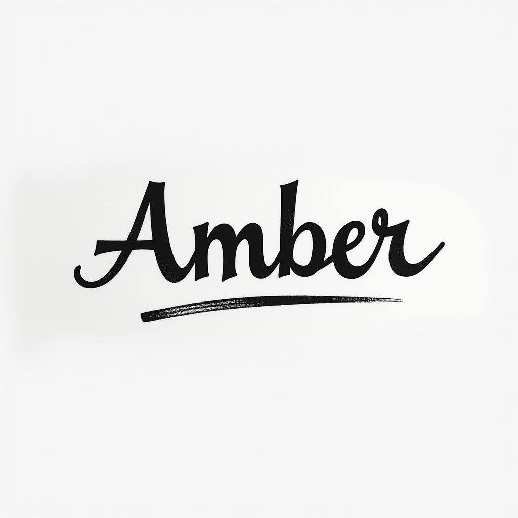 Amberminimalist text-based tattoo, Monospace font ultra-realistic, perfectly placed, high-quality font design, photo-realistic shading, 8k, high quality, finely detailed typograph - Variation 4