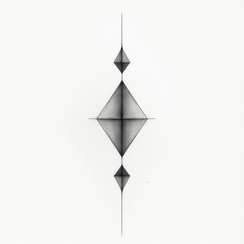 Waage 11.10.1991in minimalist style tattoo, featuring simple shapes and fine lines, with minimal shading and details, tiny triangles, creating a sense of balance and harmony
