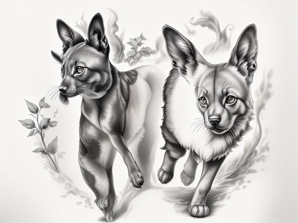 A highly detailed and lifelike composition, tattoo art, realism style, ultra-high resolution, smooth gradients and intricate textures, monochromatic black-and-gray tones, diffused soft lighting for natural depth.undefined - Variation 88