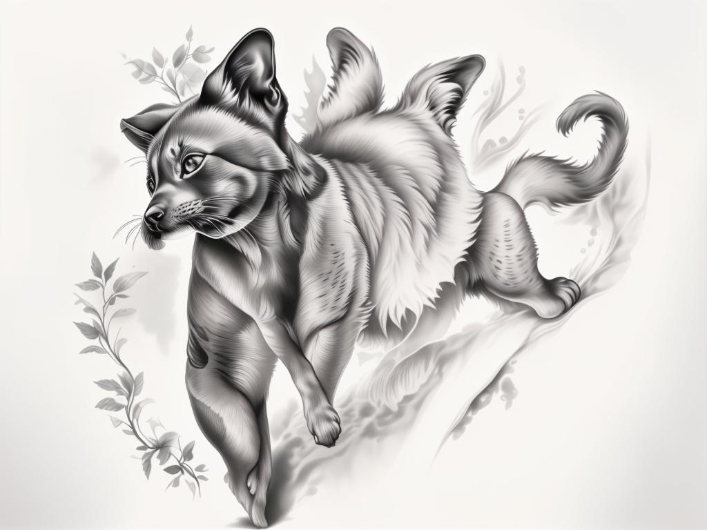 A highly detailed and lifelike composition, tattoo art, realism style, ultra-high resolution, smooth gradients and intricate textures, monochromatic black-and-gray tones, diffused soft lighting for natural depth.undefined - Variation 90