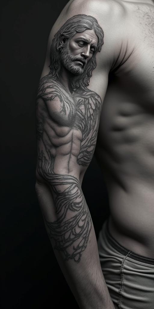 greek mythologyhigly detailed tattoo - Variation 17