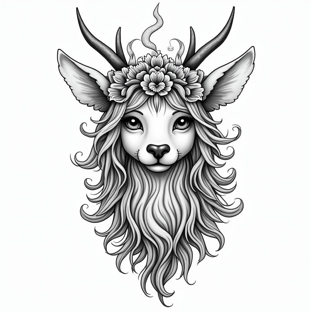 November 29, 1983, Sagittarius, playful, fine line, romanticin bohemian style tattoo, 8k - Variation 4