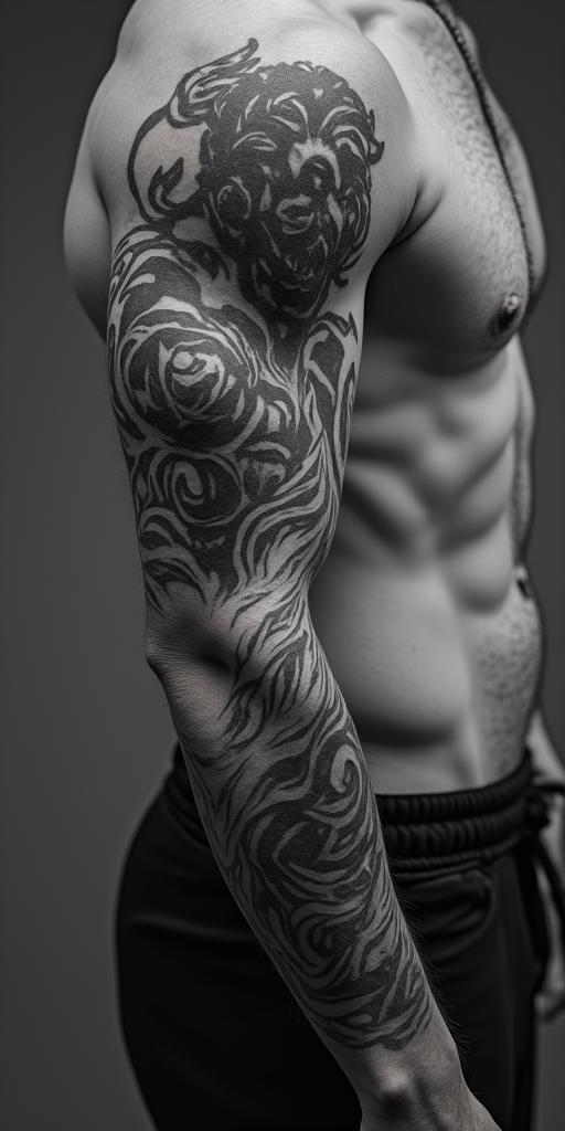 Fallen samuraihigly detailed tattoo - Variation 3