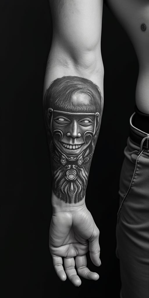 Fallen samuraihigly detailed tattoo - Variation 4