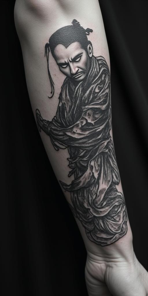 Fallen samuraihigly detailed tattoo
