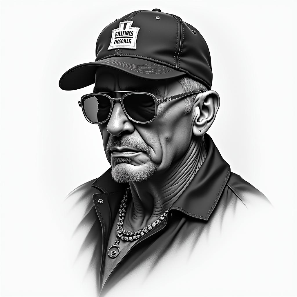 Gangsta old-school realismin realism tattoo style, featuring a highly detailed, lifelike, capturing every detail, photorealistic, ultra realistic, intricate shading, smooth and sharp,  