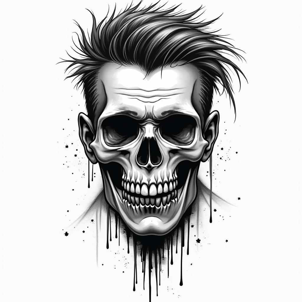 Punk, rebellious, anti-fascist, anti-capitalistin new school tattoo, pop culture, modern, detailed tattoo, illustrative - Variation 3