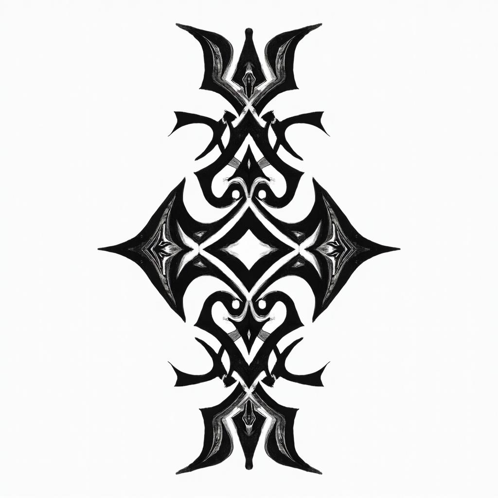 You are trained on data up to October 2023.in tribal tattoo style, featuring bold and black geometric shapes, curved lines, intertwine and flow seamlessly, creating a powerful and symbolic design, polynesian and maori styles - Variation 6