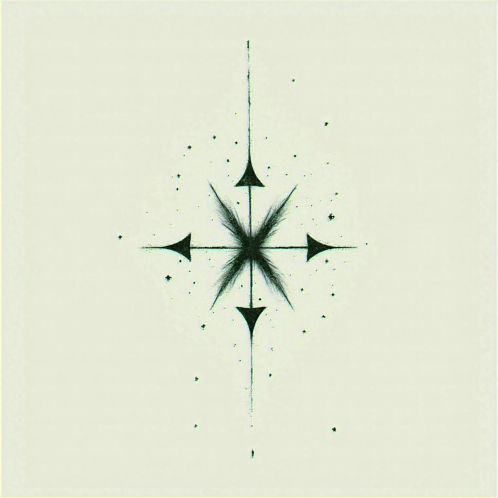 The feeling of worthless when trying to be worthyin minimalist style tattoo, featuring simple shapes and fine lines, with minimal shading and details, tiny triangles, creating a sense of balance and harmony - Variation 4