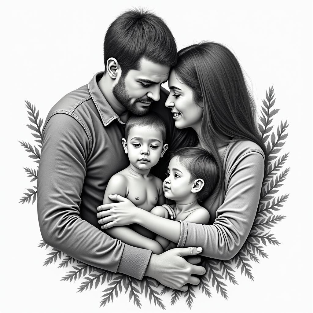 Familyhigly detailed tattoo - Variation 2