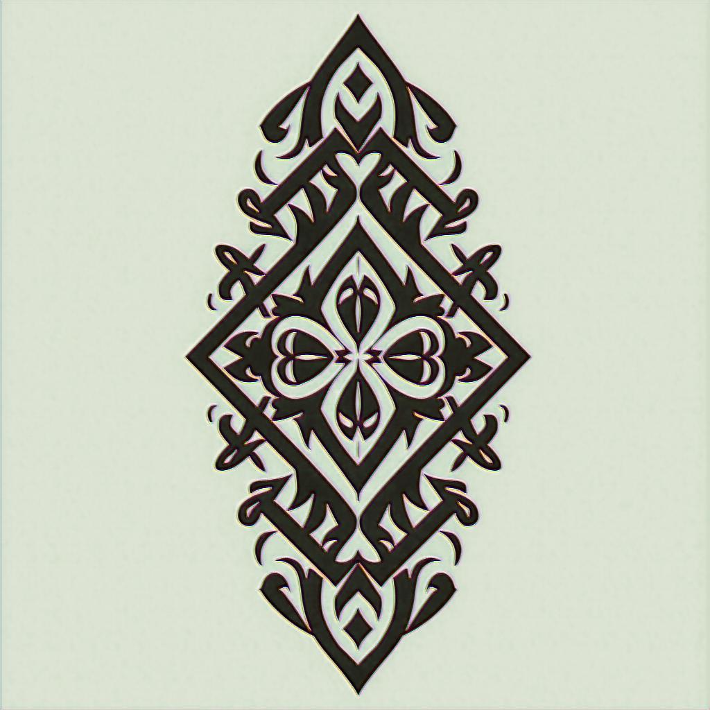 Born in to sin 07in tribal tattoo style, featuring bold and black geometric shapes, curved lines, intertwine and flow seamlessly, creating a powerful and symbolic design, polynesian and maori styles - Variation 4