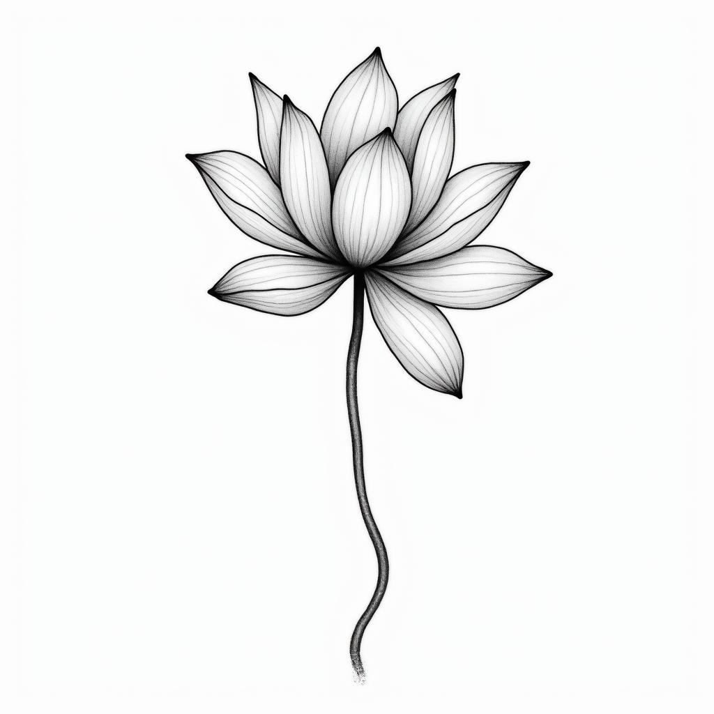 A subtle tattoo design featuring a delicate lotus flower symbolizing rebirth and tranquility, intertwined with the dates "July 28, 2010" and "March 27, 2025" in a soft script font, representing the memory of a joyful friend lost too soon.higly detailed tattoo - Variation 3
