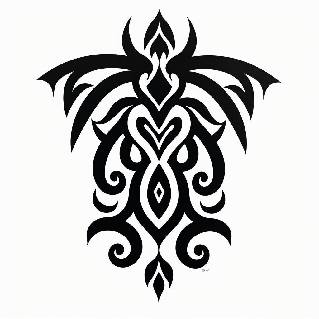 Cameron, northwest Washington, diver, we are onein tribal tattoo style, featuring bold and black geometric shapes, curved lines, intertwine and flow seamlessly, creating a powerful and symbolic design, polynesian and maori styles - Variation 2